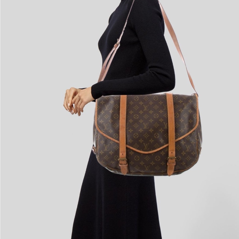 Louis Vuitton Brown and Tan Monogram Satchel - Picture 2 of 5